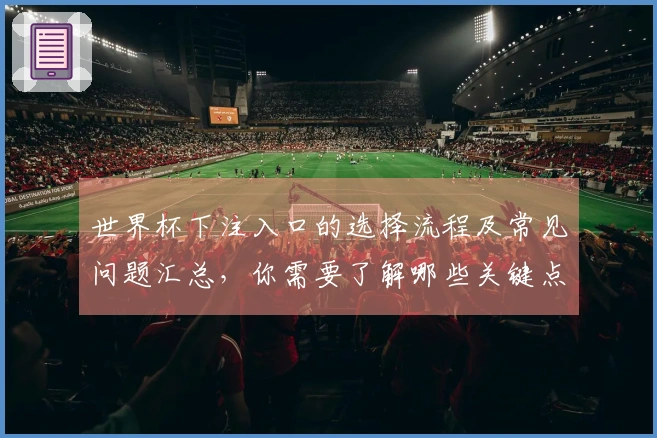 世界杯下注入口的选择流程及常见问题汇总，你需要了解哪些关键点？